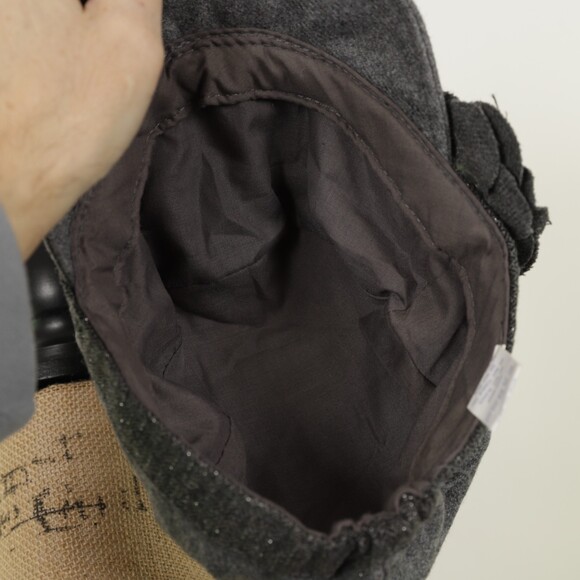 Y2K Black Wool Blend Baker Boy Cap - Picture 6 of 6